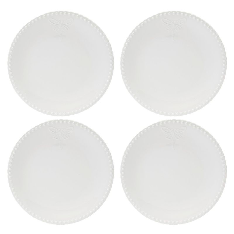 ROBERTA ALLEN - Set 4 Platos Libélula 19 Cm Porcelana Blanco Roberta Allen
