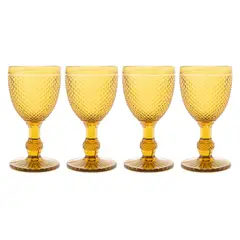 ROBERTA ALLEN - Set 4 Copas Vidrio 250 Ml Diamante