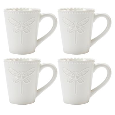 Imagen 2 del producto Set 4 Mugs Libélula 320 Ml Porcelana Blanco