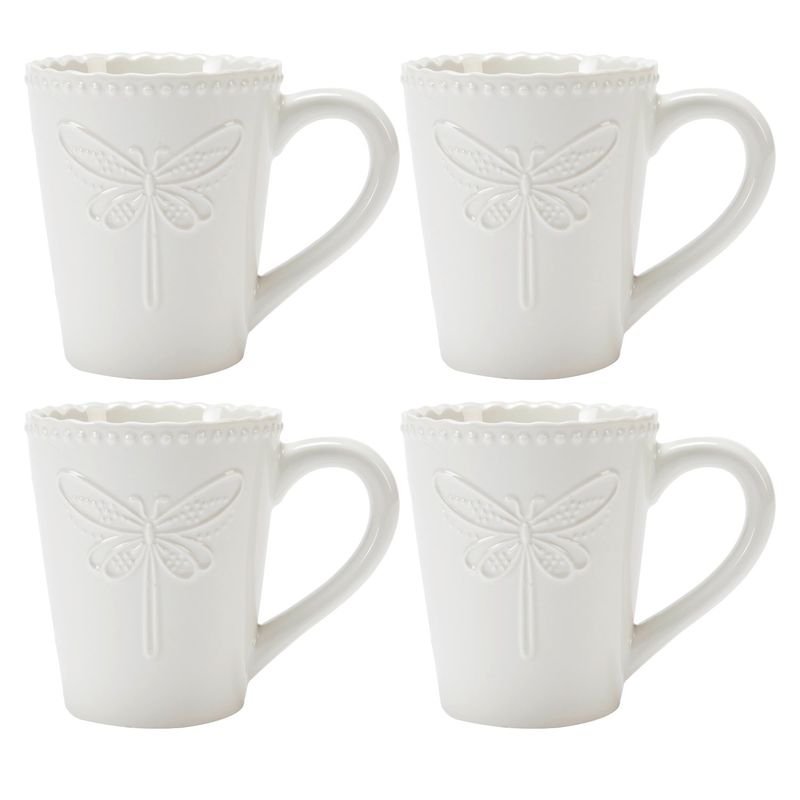 ROBERTA ALLEN - Set 4 Mugs Libélula 320 ml Porcelana Blanco Roberta Allen