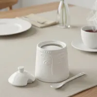 Azucarero Libélula Porcelana Blanco