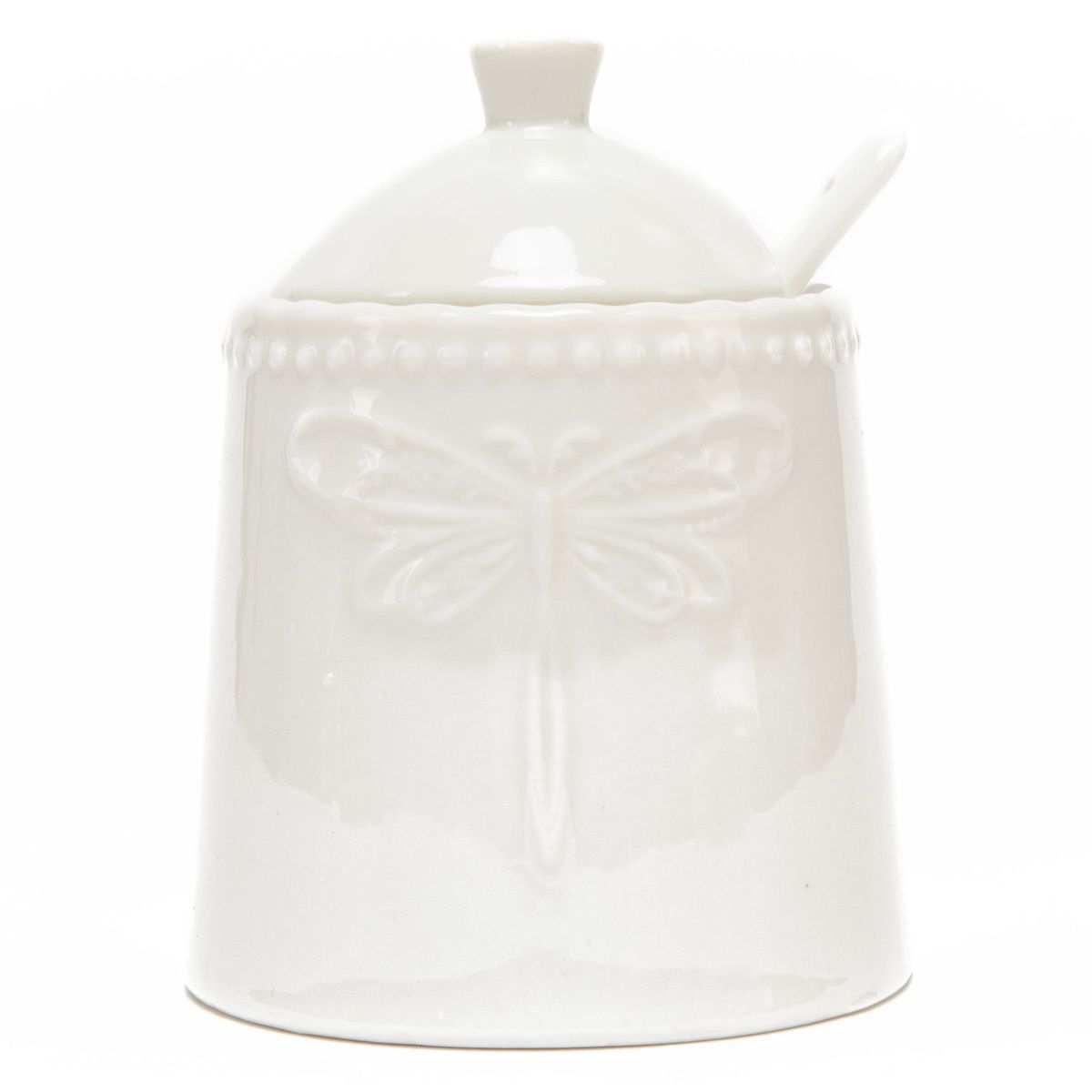 ROBERTA ALLEN - Azucarero Libélula Porcelana Blanco Roberta Allen