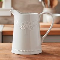 Jarra Porcelana 2 Litros Libélula Blanca