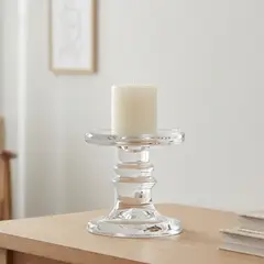 BASEMENT HOME - Candelabro Vidrio Classic 11X11X11.5 Cm Adorno Decorativo