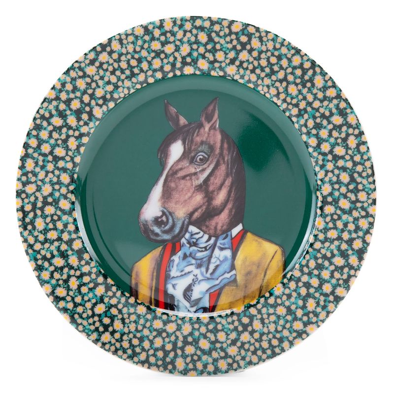 ROBERTA ALLEN - Plato De Postre Caballo 20 Cm Market Vintage Roberta Allen