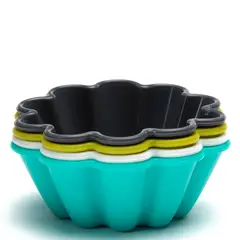 MICA - Set 4 Moldes CupcakeFlores Silicona