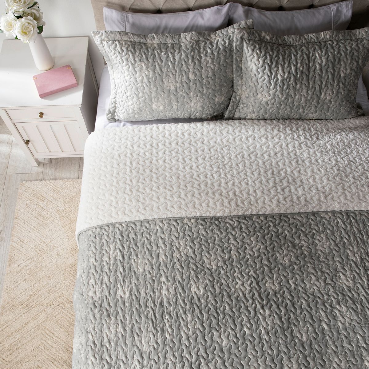 TEXTIL VIÑA - Cubrecama Sherpa Raquel Textil Viña