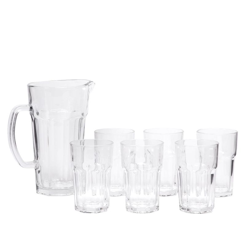 MICA - Set de Jarra y Vasos Mica Vidrio 7 Piezas