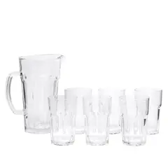 MICA - Set de Jarra y Vasos Vidrio 7 Piezas
