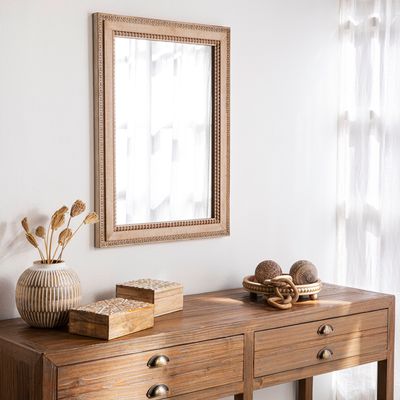 Imagen 2 del producto Espejo Rectangular Con Marco De Madera 80X60 Cm