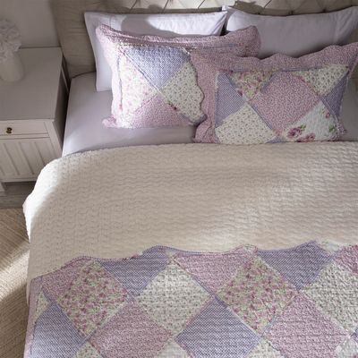 Imagen 2 del producto Cubrecama Patch Sherpa Morado