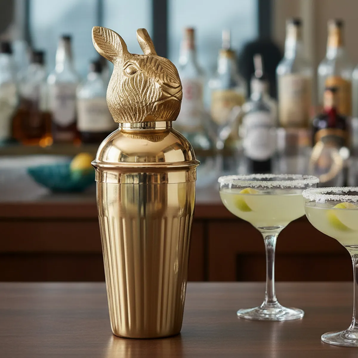 BASEMENT HOME - Shaker Coctelera Conejo Dorado Bar Antique 8.2 X 20 Cm Basement Home