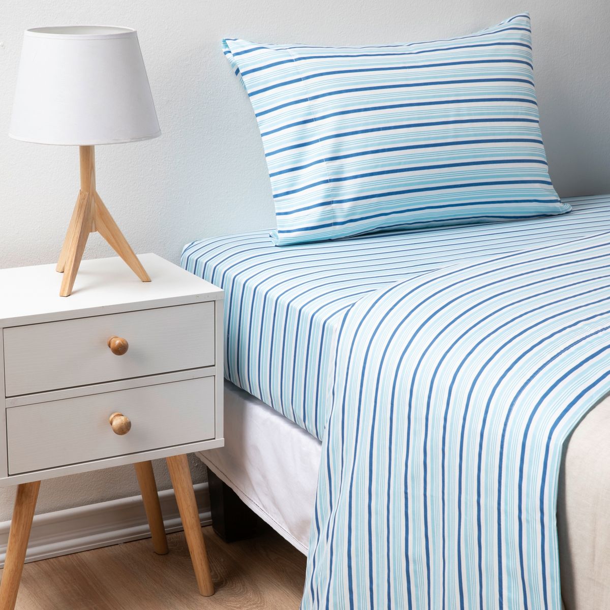 AMBIENTA - Pack de 2 Juegos de Sábanas Rayas Ambienta Poliéster