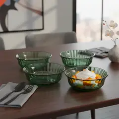 ROBERTA ALLEN - Set 4 Bowls Labrado Verde 13,5X5 Cm