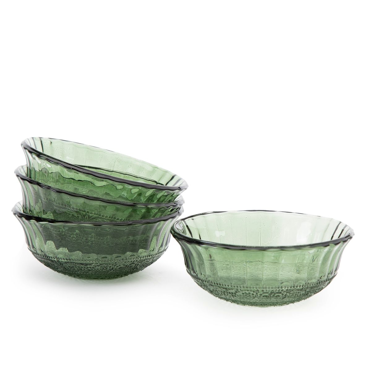 ROBERTA ALLEN - Set 4 Bowls Labrado Verde 13.5x5 cm Roberta Allen