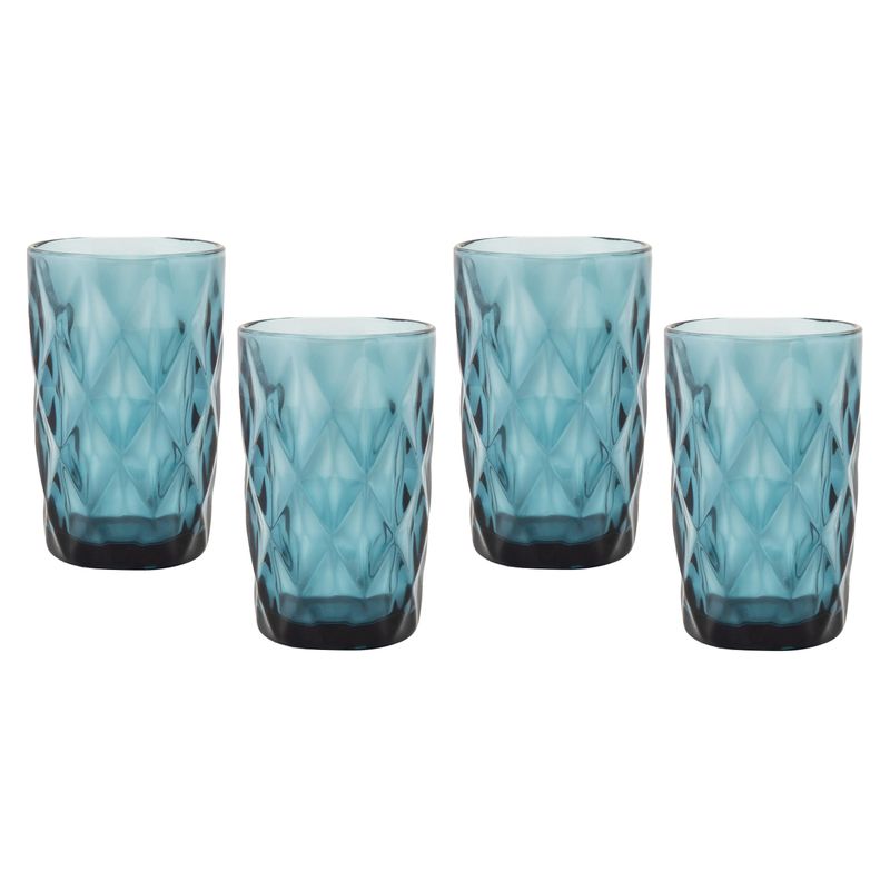 ROBERTA ALLEN - Set de 4 Vasos Vidrio Diamante Roberta Allen 340 ml