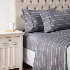 TEXTIL VIÑA - Juego de Sábanas Estampado Polialgodón Super King