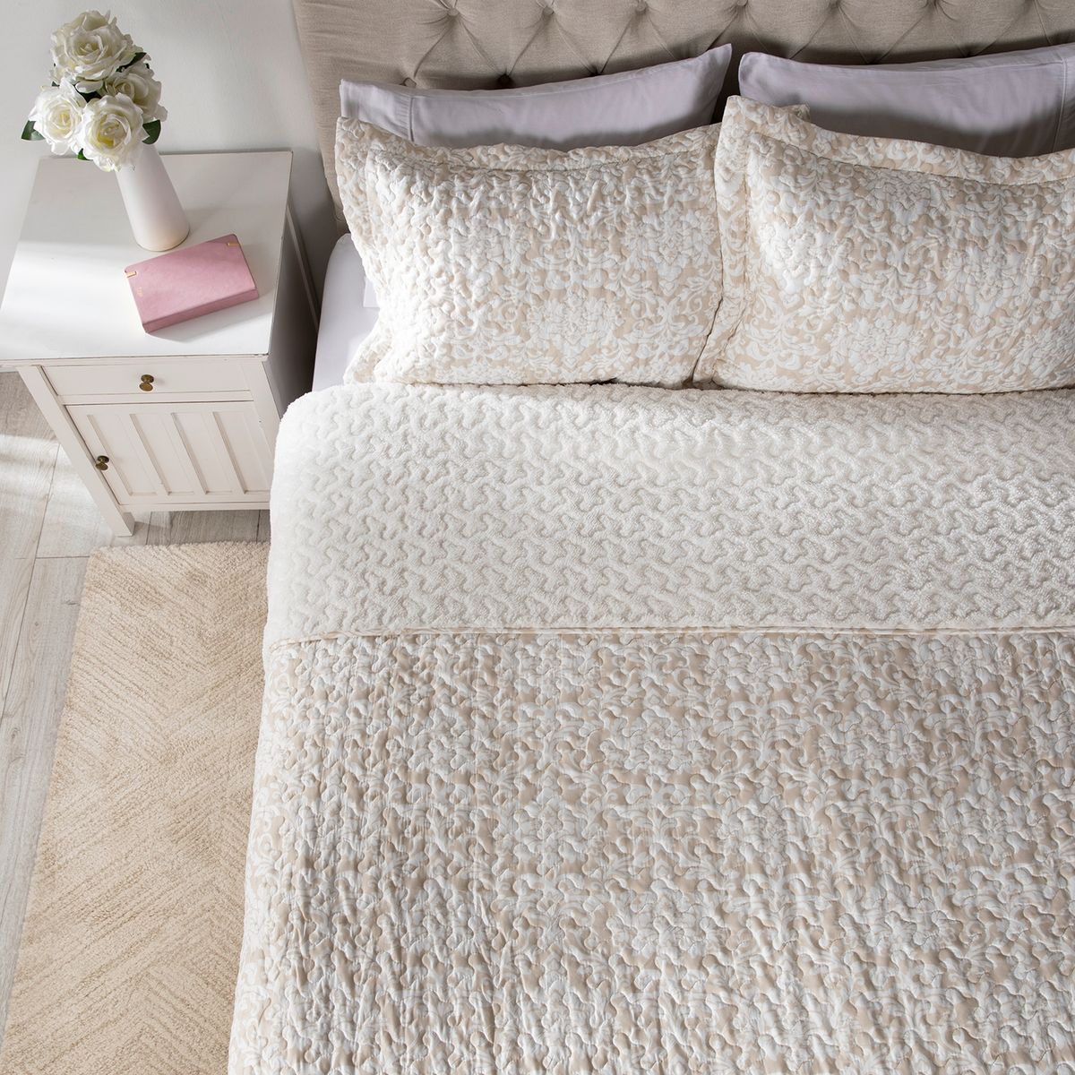 TEXTIL VIÑA - Cubrecama Sherpa Susan Textil Viña