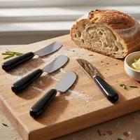 Set 4 Cuchillos Untar Aperitivo Toscana Negro