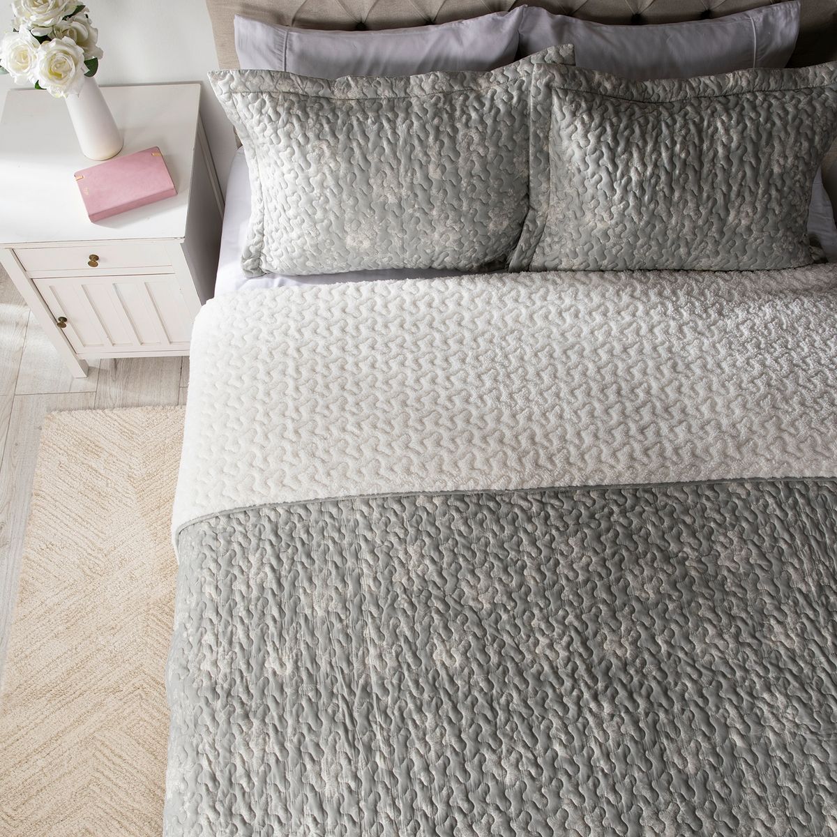 TEXTIL VIÑA - Cubrecama Sherpa Raquel Textil Viña