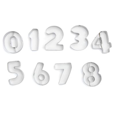 Imagen 2 del producto Set de Cortadores Números Acero Inoxidable 9 Unidades