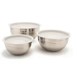 MICA - Set de Bowls Acero Inoxidable con Tapa