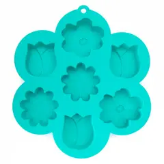 MICA - Set 6 Moldes Cupcake Flores Silicona