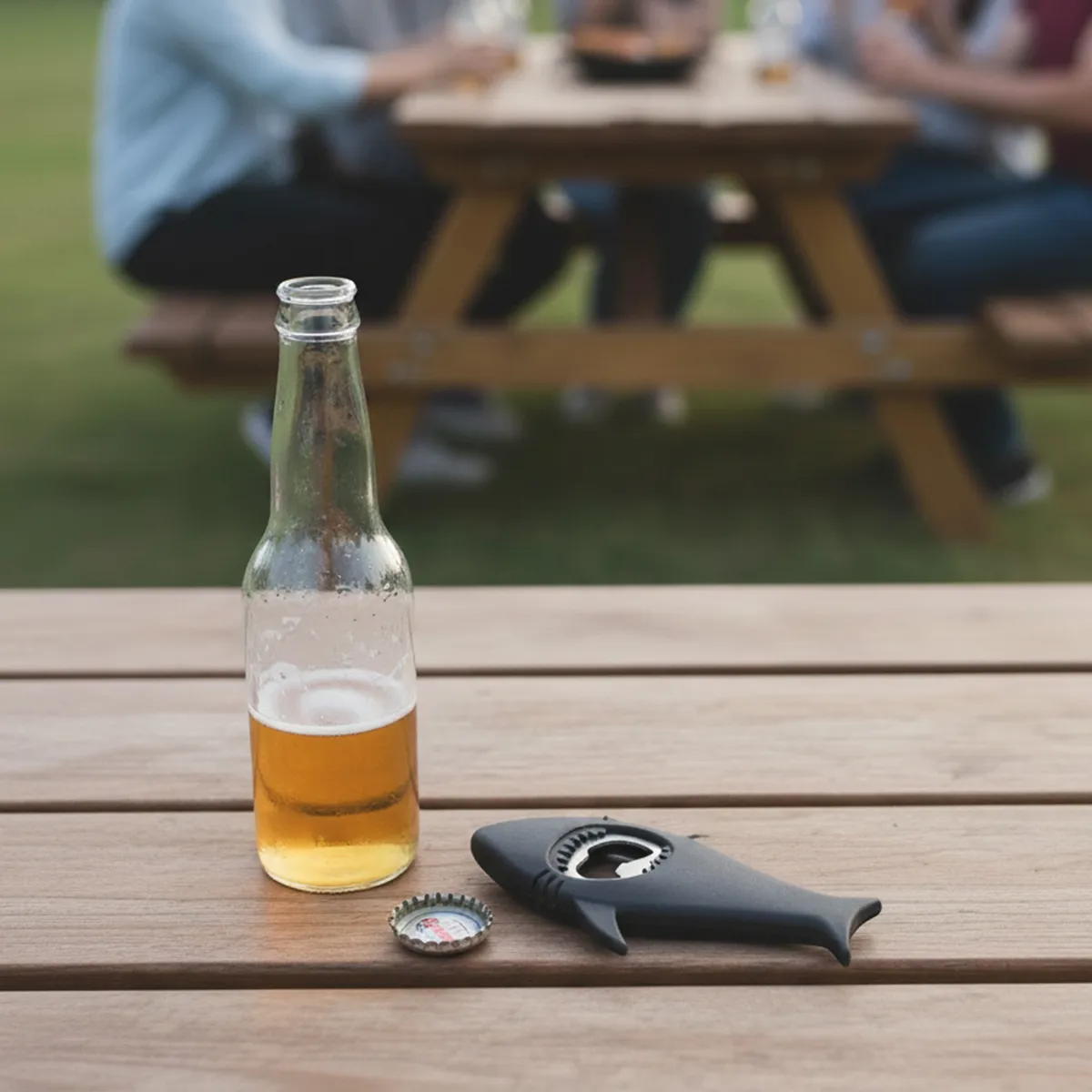 MICA - Abridor De Botellas Tiburón Acero Inoxidablemica