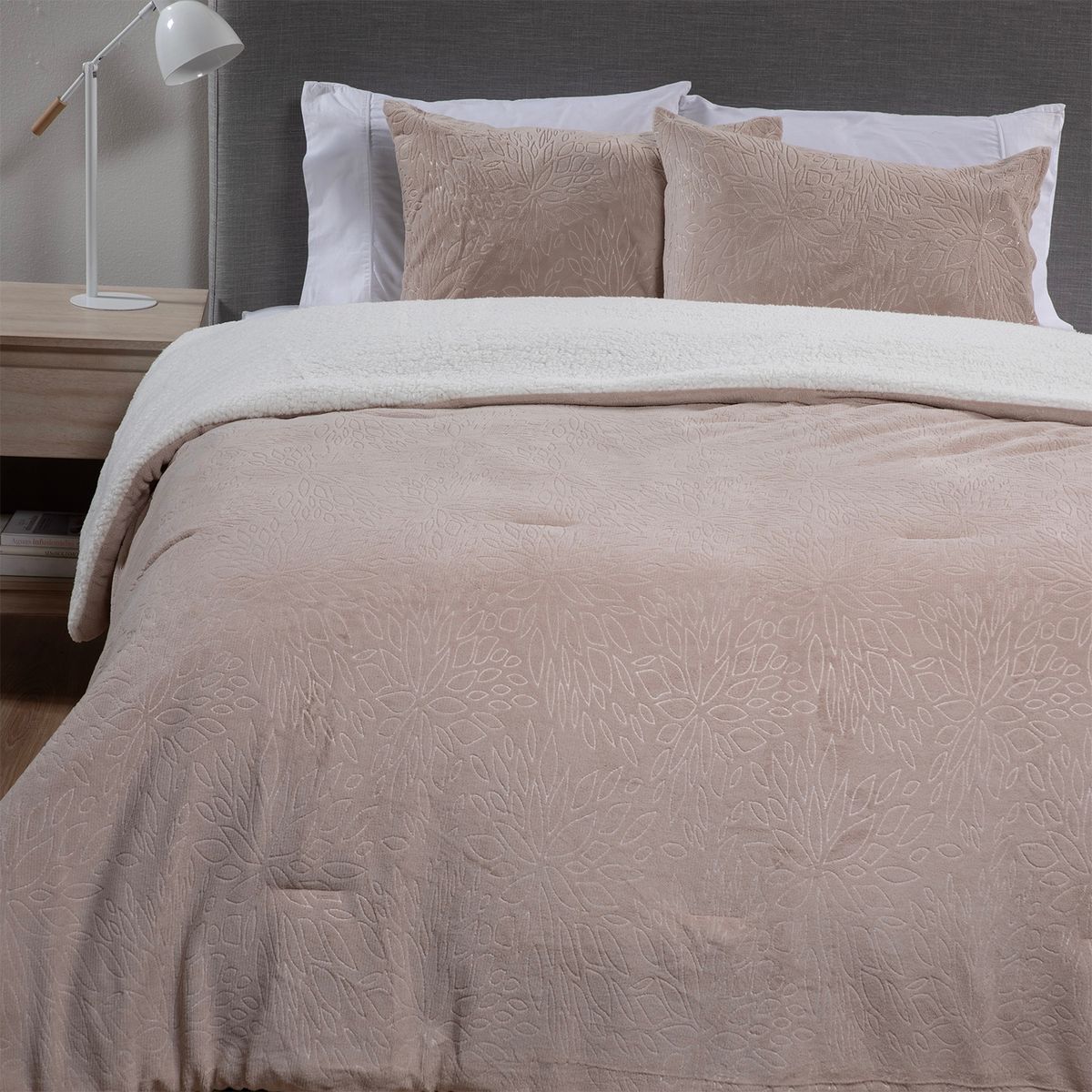 MICA - Cubrecama Sherpa Coral Mica