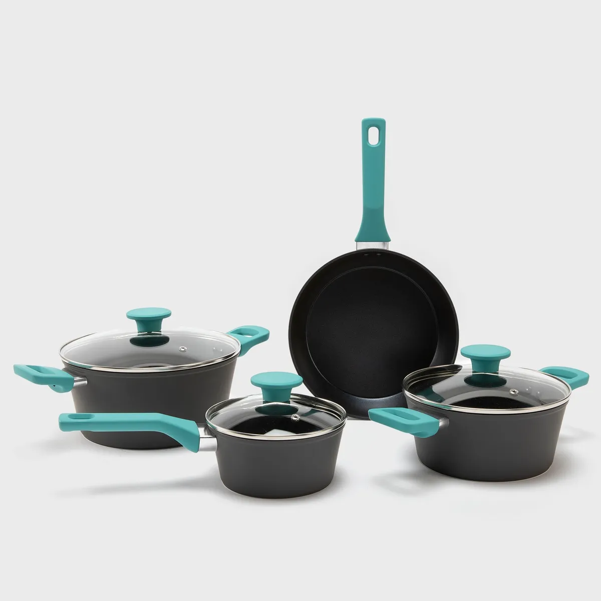 MICA - Batería De Cocina New Color 7 Piezas Aluminio Mica