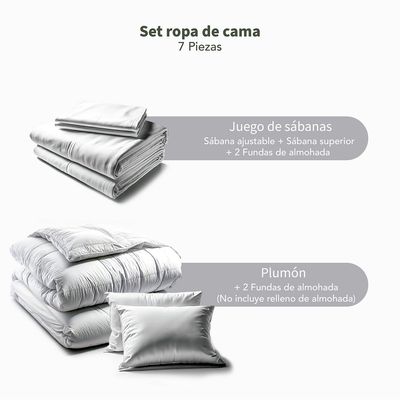 Imagen 2 del producto Juego De Cama Sharon: Plumón+ Sábanas+ Fundas de Almohada