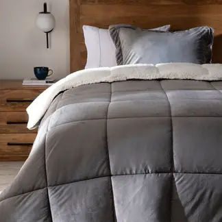 BASEMENT HOME - Plumón Sherpa Bicolor Mink