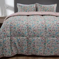 Plumón Estampado Reversible Mariposa