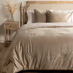 ROBERTA ALLEN - Plumón Estampado Betsy King Beige con Fundas