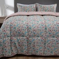 Plumón Estampado Reversible Mariposa