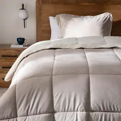 BASEMENT HOME - Plumón Sherpa Bicolor Mink