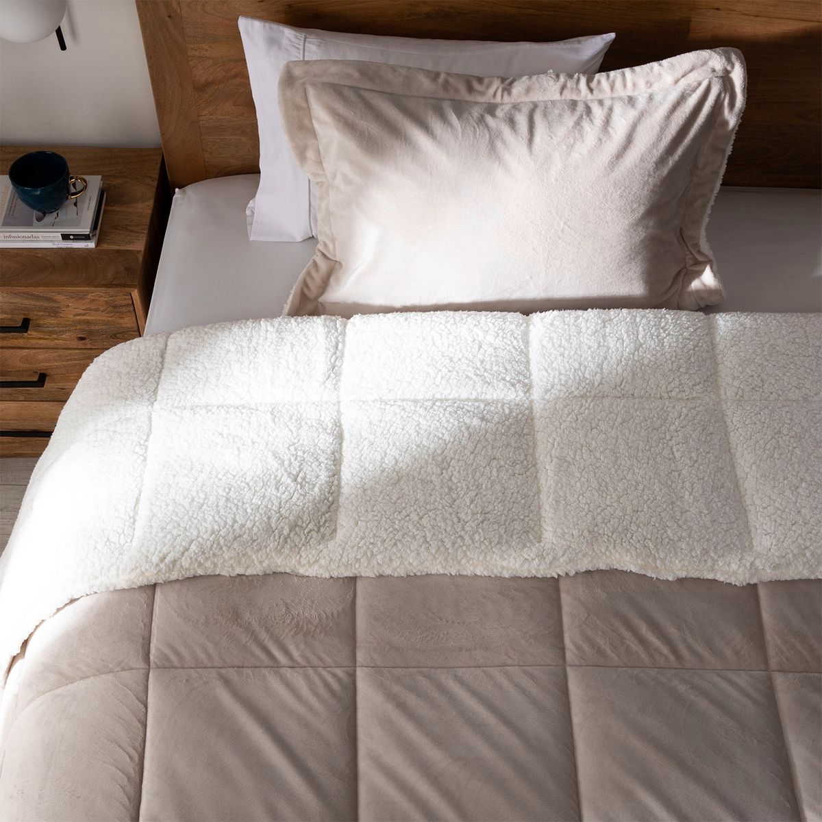 BASEMENT HOME - Plumón Sherpa Bicolor Mink Basement Home