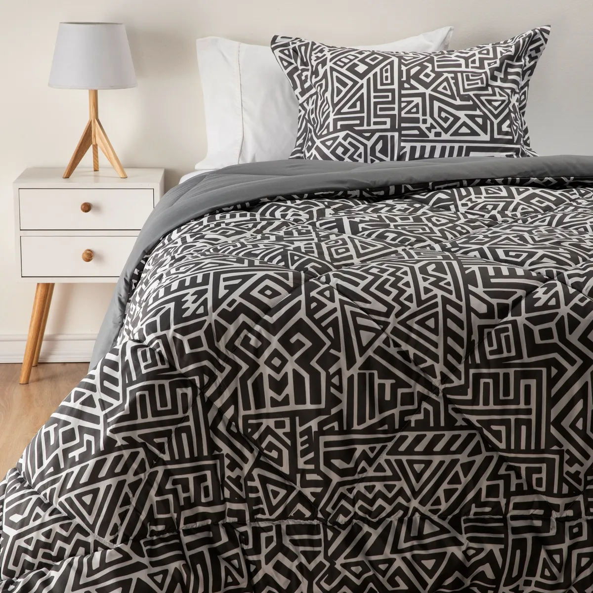 AMBIENTA - Plumón Estampado Reversible Ambienta