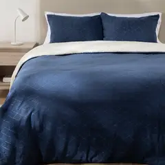 MICA - Cubrecama Sherpa Coral King Burdeo Estampado Poliéster
