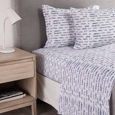 Imagen 1 del producto Juego De Sábana NYC 180 Hilos Algodón