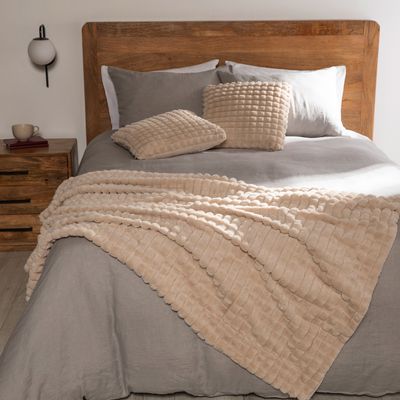 Imagen 2 del producto Manta Beige Estilo Moderno