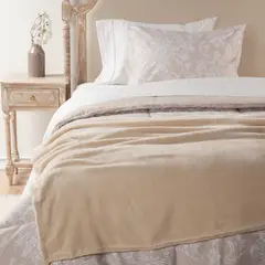 ROBERTA ALLEN - Juego De Cama King Janette Beige Estampado 7 Piezas