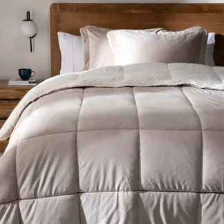 BASEMENT HOME - Plumón Sherpa Bicolor Mink