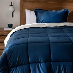 BASEMENT HOME - Plumón Sherpa Bicolor Mink