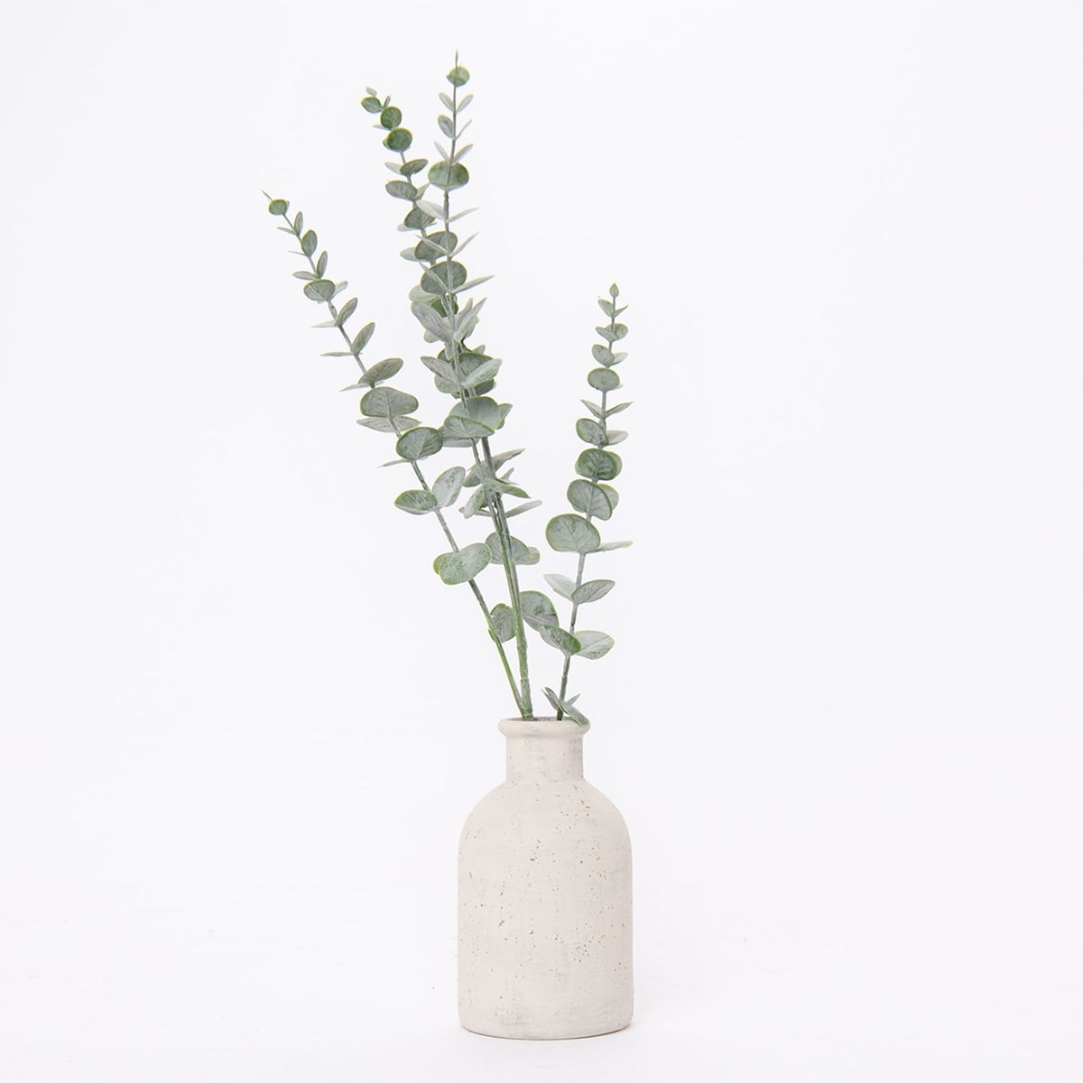 MICA - Planta Artificial Rama Eucalipto Con Macetero 50X9 Cm Mica