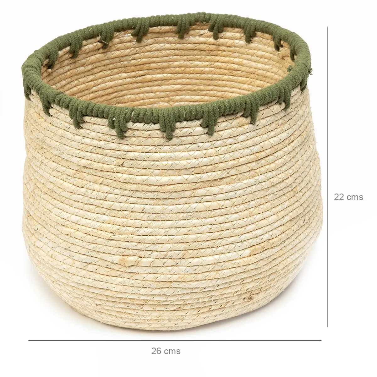 ROBERTA ALLEN - Canasto De Rattán 22X26 Cm Café Roberta Allen