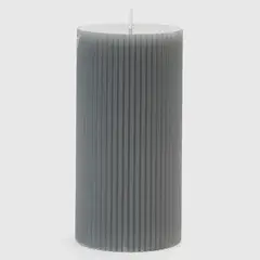 BASEMENT HOME - Vela Aromática Pilar Rayada Gris 15 cm
