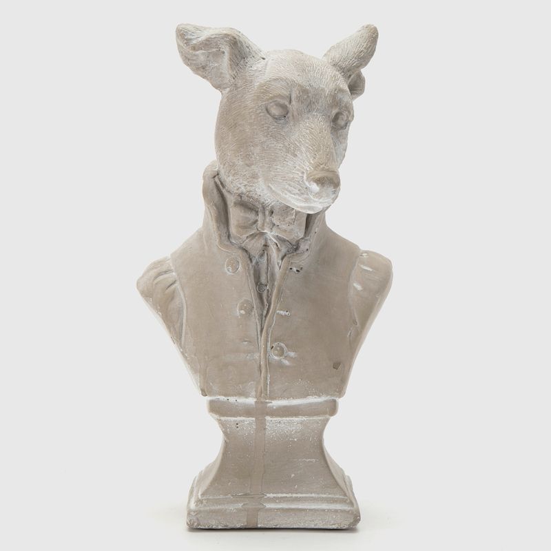 ROBERTA ALLEN - Adorno Perro Gris 14X26 Cm Roberta Allen