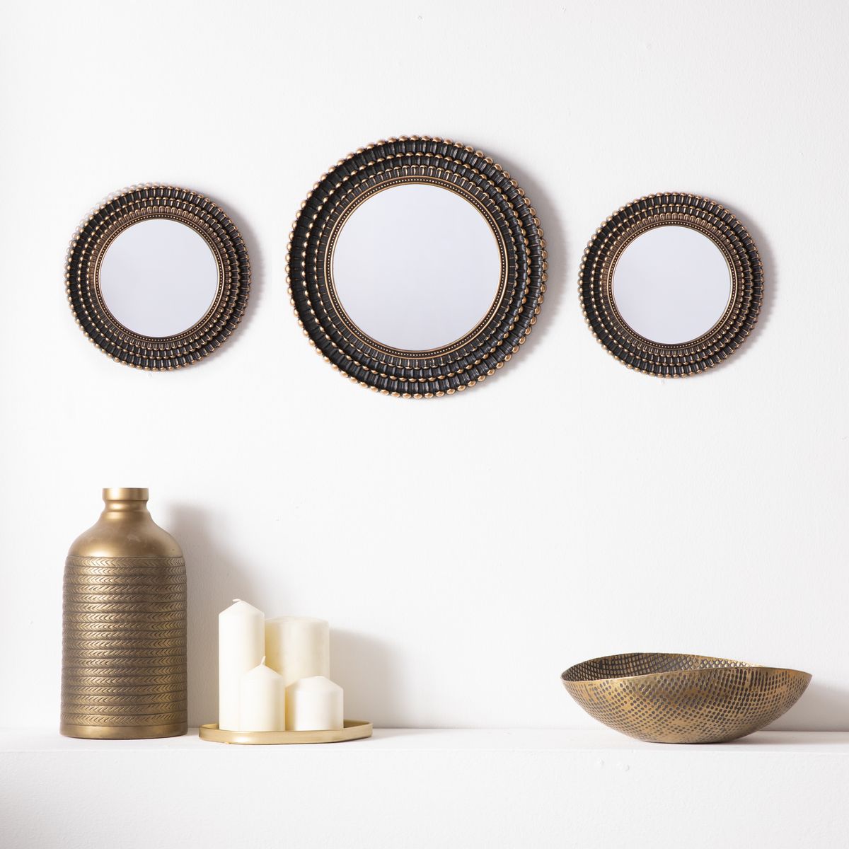 MICA - Set 3 Espejos Redondo Mica