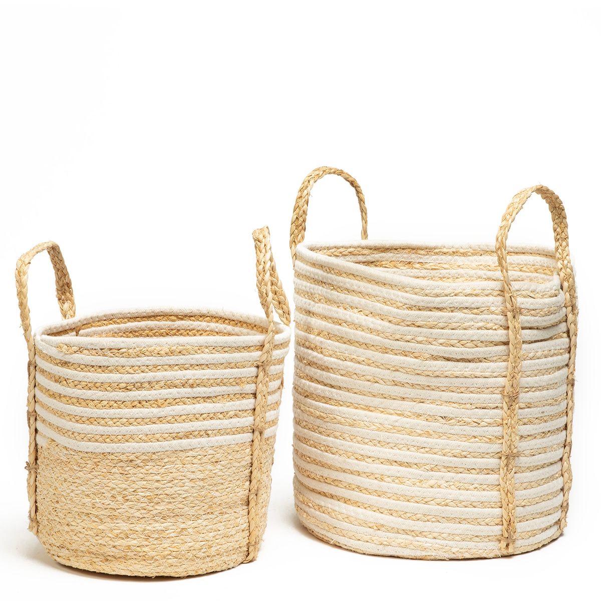 MICA - Set de 2 Canastos Decorativos Mica Maze 30x30cm y 25x25cm